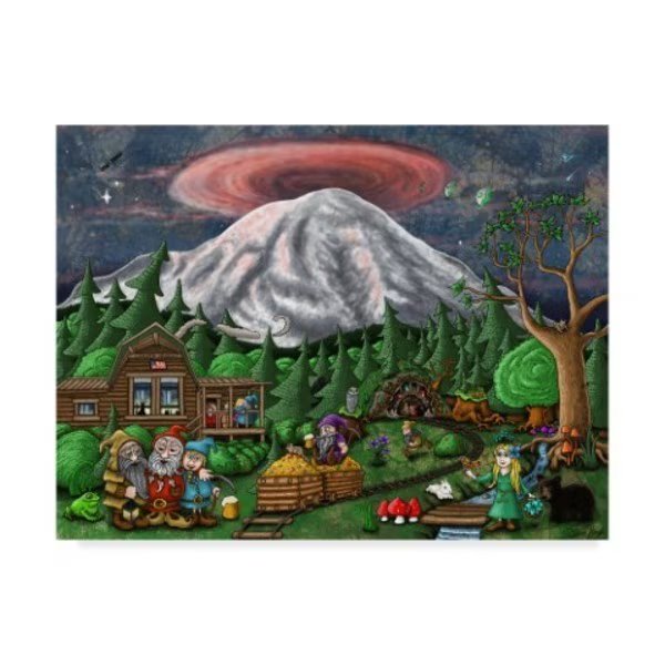 Jake Hose 'Dwarves Of Mount Rainier' Canvas Art, 18x24, Trademark Fine Art, Mfr#: ALI29718-C1824GG